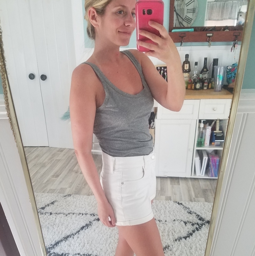 BANANA REPUBLIC metallic tank